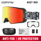 Vozapow Ski Goggles Magnetic Double Layer Anti Fog Professional Skiing Mask Men Women Super View Snowboard UV400 Snow Sunglasses