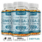 Omega-3 Fish Oil - Rich in DHA & EPA - Support Brain & Nervous System Health, Cardiovascular & Skin Health