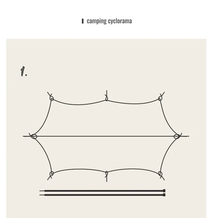 GIANXI Summer Ultralight Outing Camping Awning Gathering Picnic Rectangular Tent Portable Family Outdoor Beach Sunshade