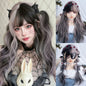 Synthetic Short Lolita Cosplay Christmas Halloween Bob Brown Blonde LM Wig With Long Curly Ponytail Natural Fake Hair for Women