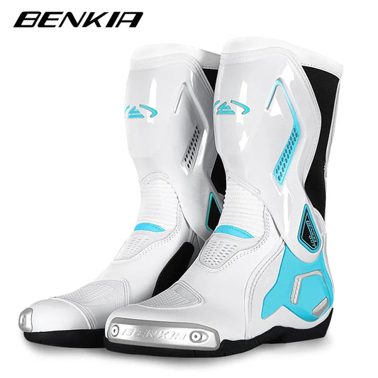 BENKIA HDF-SH208 Professional Four Season Motorcycle Titanium Alloy Boots Riding Boots Motorcycle Racing Boot SHoes
