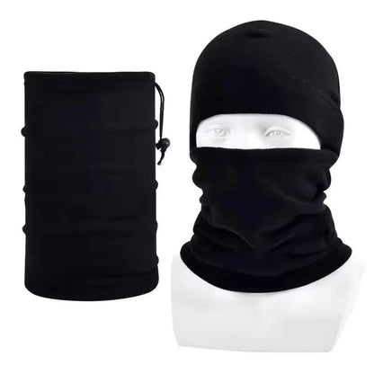 New Tactical Fleece Hat&Scarf Set Thermal Head Cover Winter Warm Balaclava Face Mask Sports Cycling Bonnet Neck Protector