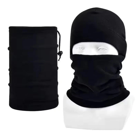 New Tactical Fleece Hat&Scarf Set Thermal Head Cover Winter Warm Balaclava Face Mask Sports Cycling Bonnet Neck Protector
