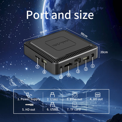 2025 New Q7 Smart TV Box Android14 Allwinner H313 8G+128GB ROM Dual-Band WiFi 6 Bluetooth 5.2 Google Voice Remote Media PlayerGoWisse.com