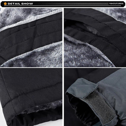 9XL New Winter Men Outwear Fleece Warm Removable Hooded Jacket Men Outdoor Skiing Windbreaker Waterproof Casual Jacket Coat Male
