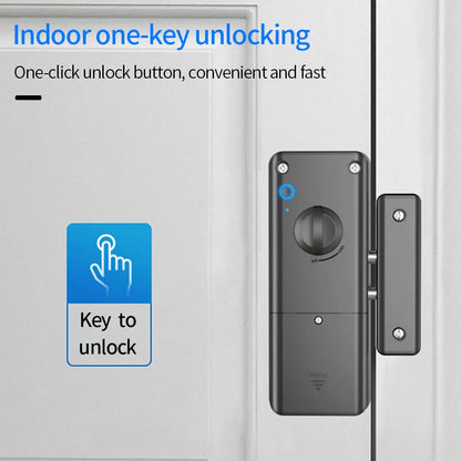 No Drilling Smart Tuya App Bluetooth Indoor Invisible Lock for Wooden Door Electronic 13.56 IC Card Lock Support Gateway to Wifi