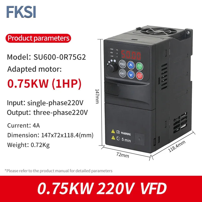 NEW SU600 VFD 0.75KW/1.5KW/2.2KW/3.7KW/5.5KW 220V/380V inverter Variable Frequency Drive Speed Controller for 3-phase Motor