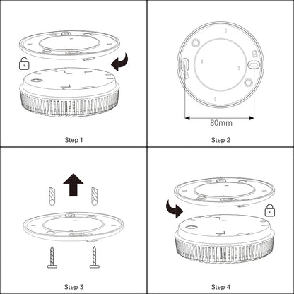 Built-in 10 Year Battery Smoke Detector WiFi Function Tuya Smart Home Parlor Child Room Kitchen Shop Fire Sound Alarm SensorSmoke DetectorsGoWisse.com