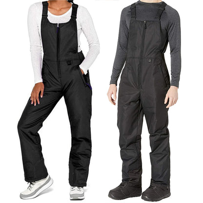Insulated Ski Pants Overalls Ripstop Warm Insulated Snowboard Overalls Comfortable Snow Bibs Ski Pants For Men & Women S-4XL