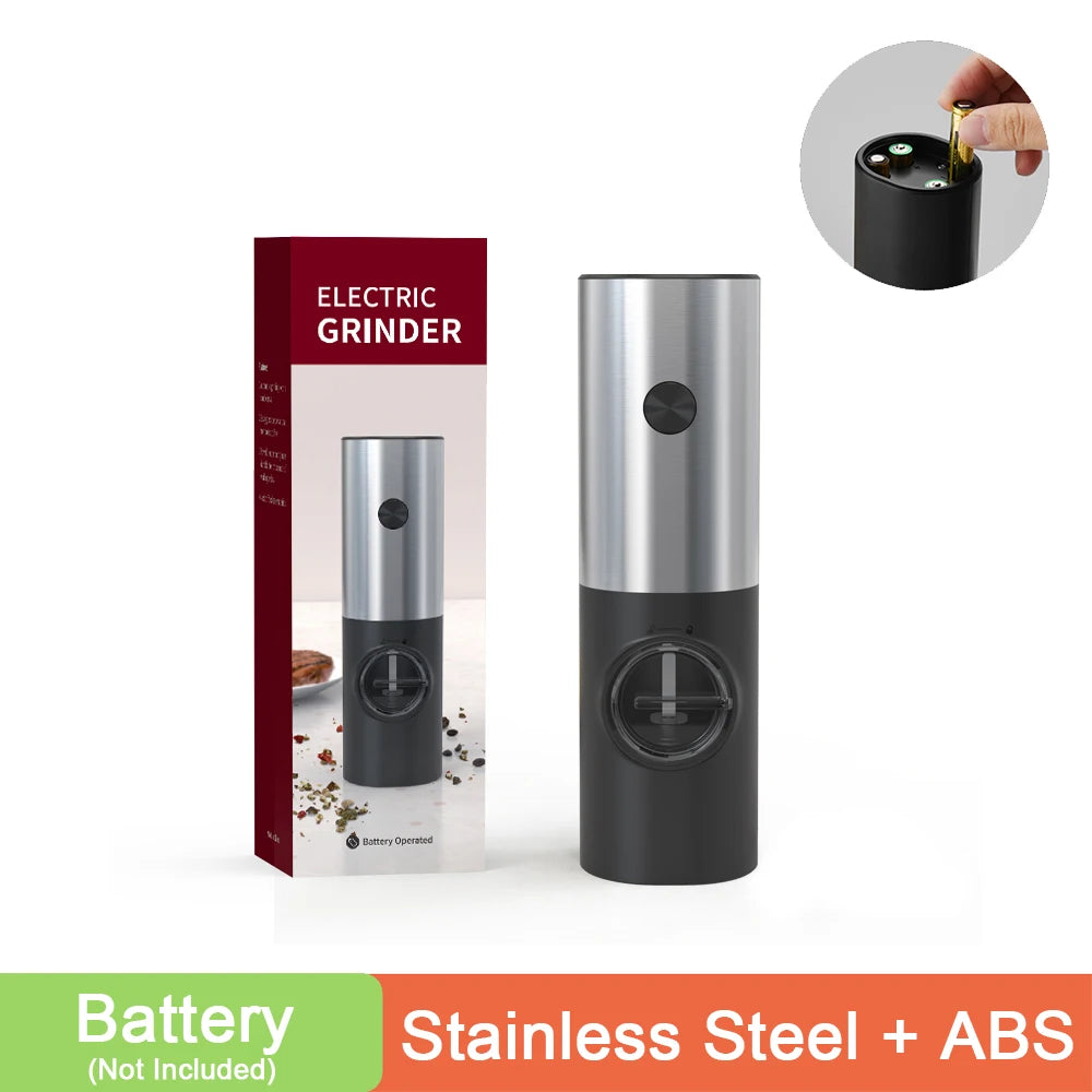 Rechargeable Electric Salt And Pepper Grinder Set With LED USB Charging Base Stainless Steel Automatic Spice Grinder Pepper Mill