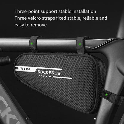 ROCKBROS Bike Saddle Bag MTB Road Cycling Reflective Twill Top Tube Triangle Bag Bicycle Handlebar Pouch Frame Front Tube Bag