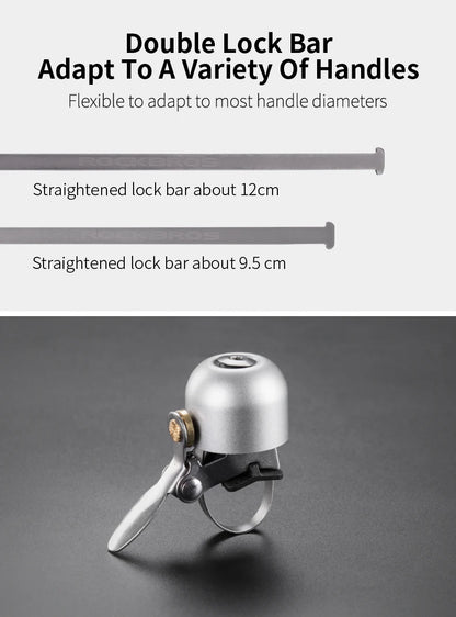 ROCKBROS Steel Copper MTB Bike Ordinary Bell Clearly Sounds Riding Bike Safety Horn Ultralight Cycling Bell Bicycle Accessories