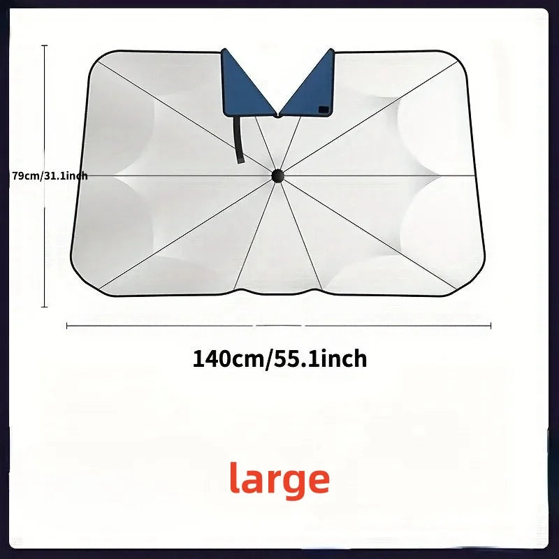 Car Sunshade Umbrella For Auto Shading Car Sun Shade Protector Parasol Summer Sun Interior Windshield Protection Accessories
