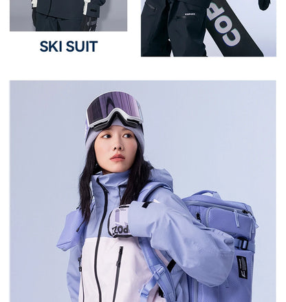 COPOZZ Skiing Coats Winter Warm Women Men Tracksuit Hooded Sports Snowboard Jacket Mountain Female Outwear Windproof Ski Clothes