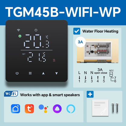 Beok Tuya Wifi Heating Thermostat Smart Home Thermoregulator for Warm Floor Gas Boiler Water Heating Work with Google Alexa