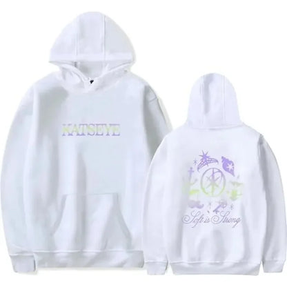 Katseye hombres y mujeres Casual sudaderas con capucha de gran tamaño jerseys de manga larga espesar pareja Sudadera con capucha