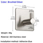 High Quality 304 Stainless Steel Self Adhesive Hooks Shower Bath Hook Kitchen Hanger Bathroom Hook Household Wall Hanger