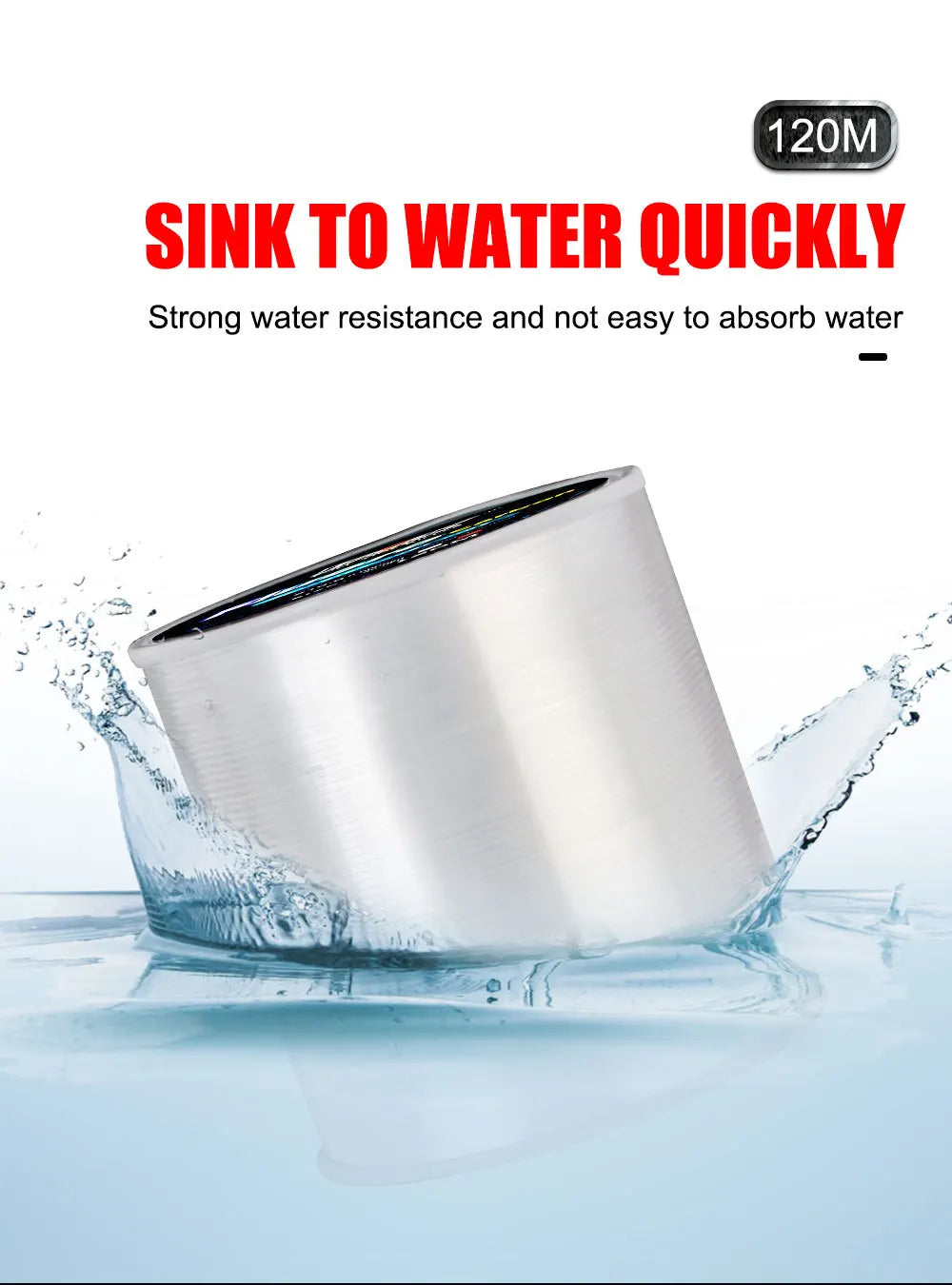 FTK 120m Invisible Fishing Line Speckle Fluorocarbon Coating Fishing Line 0.20mm-0.60mm 7.15LB-45LB Super Strong Spotted Line