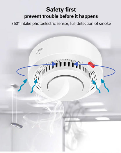 Tuya Smart WiFi Smoke Sensor Fire Protection Smoke Detector 85dB Sound Security System Firefighters Smartlife APP ControlSmoke DetectorsGoWisse.com