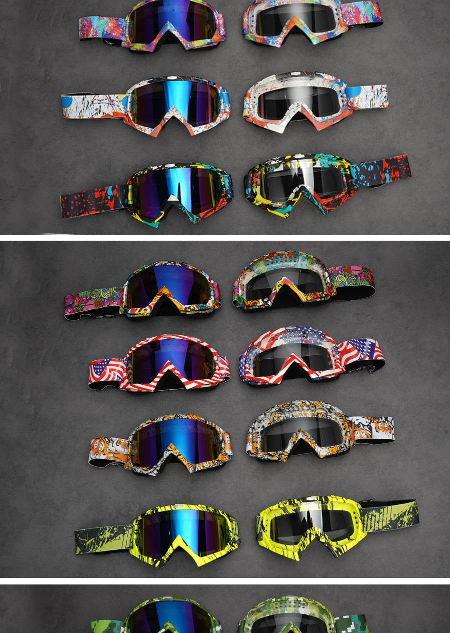 Newest Motocross Glasses Motorcycle Sunglasses Man MTB ATV Mask Windproof Protection Skiing Cycling Racing Off-Road Goggles