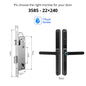 Waterproof TTLock Outdoor Gate Fingerprint Bluetooth APP RFID Code Keyless Electronic Smart Door Lock for Glass Aluminum Sliding