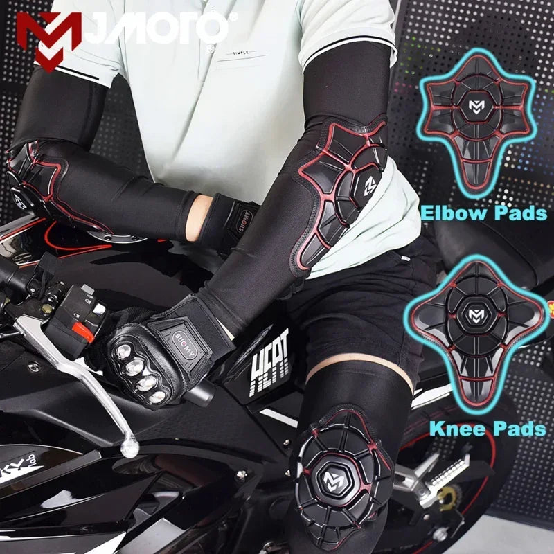 Summer Motorcycle Motocross Knee Pads Elbow Brace & Arm Sleeve Pad Breathable Accessories MX MTB Protective Gear Dirt Bike Items