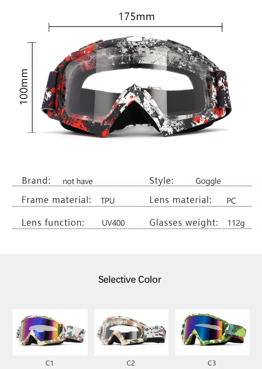 Newest Motocross Glasses Motorcycle Sunglasses Man MTB ATV Mask Windproof Protection Skiing Cycling Racing Off-Road Goggles