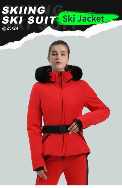 Skiing Jacket 2025 Mountain Snowboard Jackets Winter Hooded Woman Snow Jackets Outdoor Sports Outerwear Windproof Warm Tracksuit