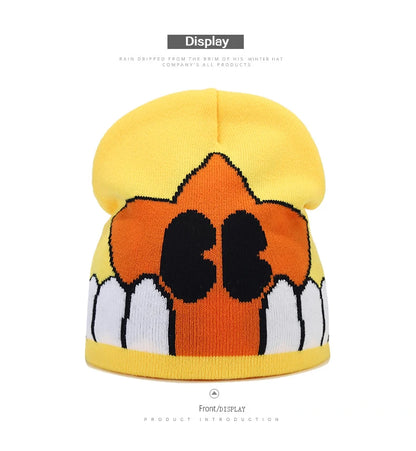 Bocca Beanie Y2K Knitting Hat For Men Women Warm Winter Autumn Letter Cartoon Streetwear Knitting Cap Hip Hop Gorras New Fashion