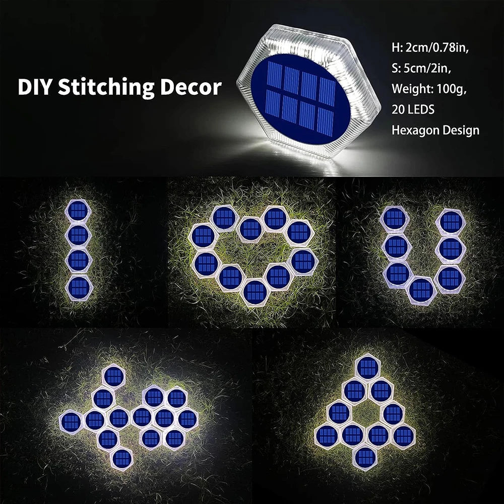 Blue Solar powered Outdoor LED Garden Lights Auto On/Off Waterproof IP68 Step Railing Stairs Yard Patio Pathway Driveway Light