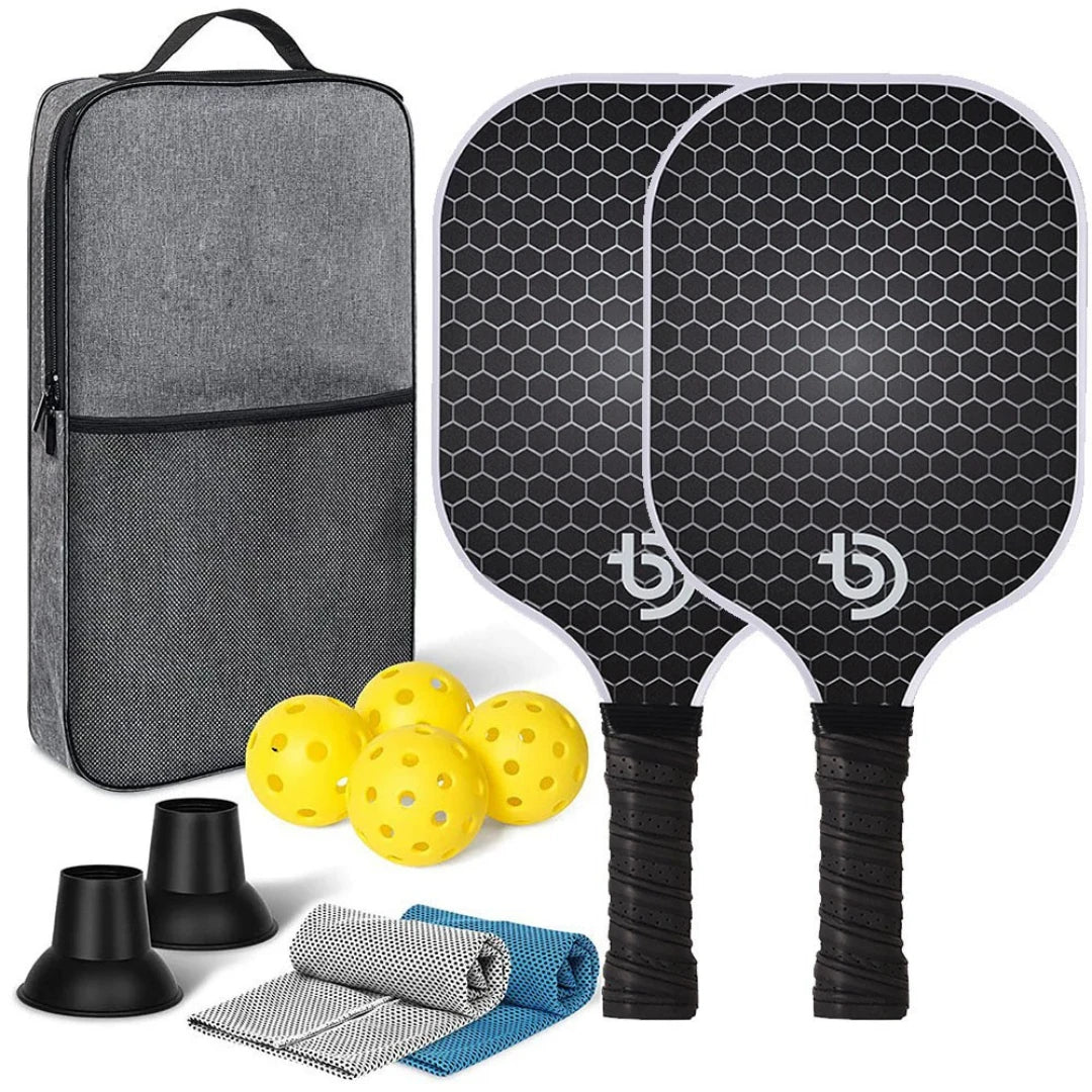 Pickleball Paddles Set-Graphite Glass Fiber Usapa Approved Lightweight Racquets Set Indoor and Outdoor Exercise For All Ages