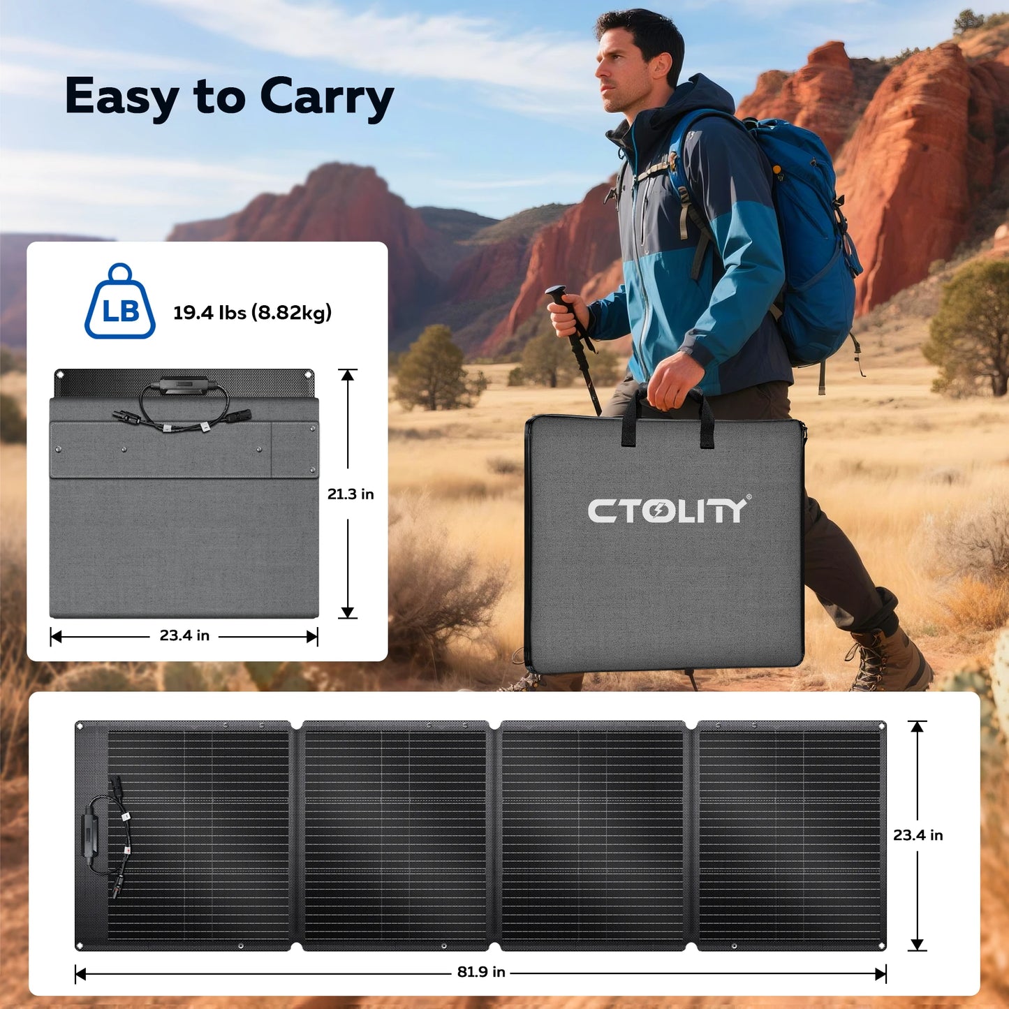200W Flexible ETFE New Rigid Solar Panel Foldable 12V to 24V Monocrystalline For Camping IP68 Waterproof EU Warehouse Shipping