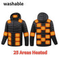 21 Areas Heating Jacket Men Winter USB Electric Heated Coat Functional Self Heating Clothes Outdoor Snow Ski Thick Padded Jacket
