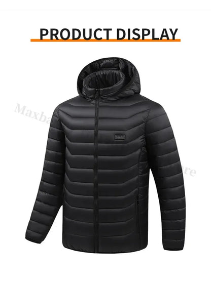 21 Areas Heating Jacket Men Winter USB Electric Heated Coat Functional Self Heating Clothes Outdoor Snow Ski Thick Padded Jacket