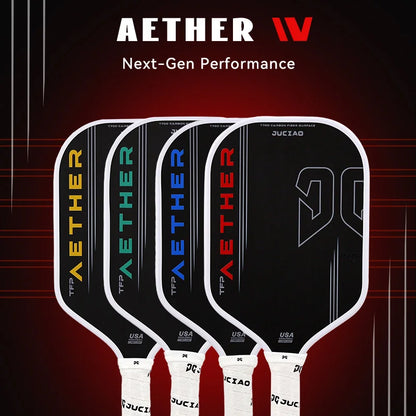 JUCiAO Gen4 Thermoformed T700 Raw Carbon Fiber Pickleball Paddle For Power & Spin (16MM)