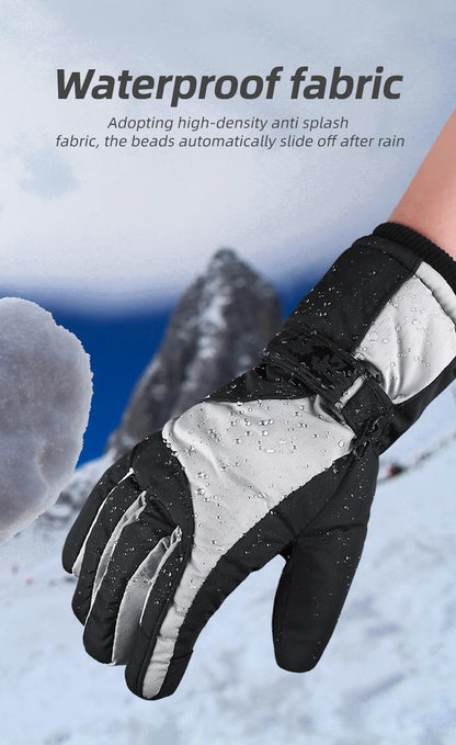 PHMAX Winter Ski Gloves Men Women Gloves Touch Cold Snowboard Motorcycle Cycle Gloves Outdoor Sports Warm Thermal Fleece Running
