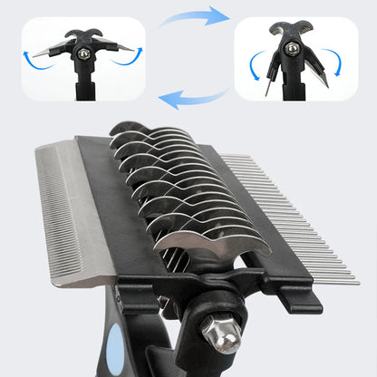 3 In 1 Pet Deshedding Brush, Dog Hair, Pet Fur Knot Cutter