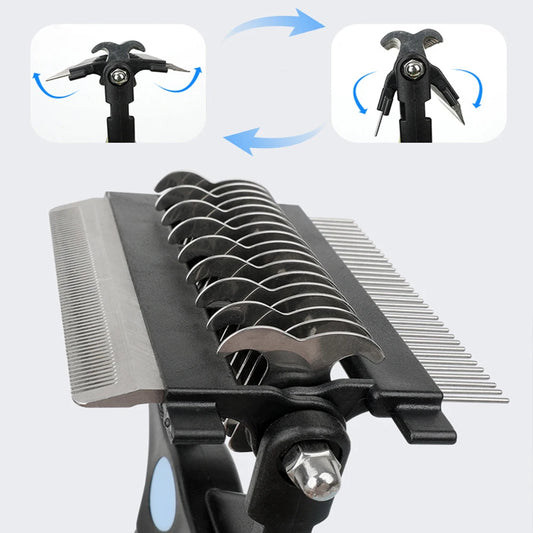 3 In 1 Pet Deshedding Brush, Dog Hair, Pet Fur Knot Cutter