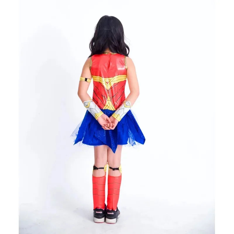 Child Wonder Girl cosplay fancy dress Supergirl women Halloween Purim party Amasia costume MN12
