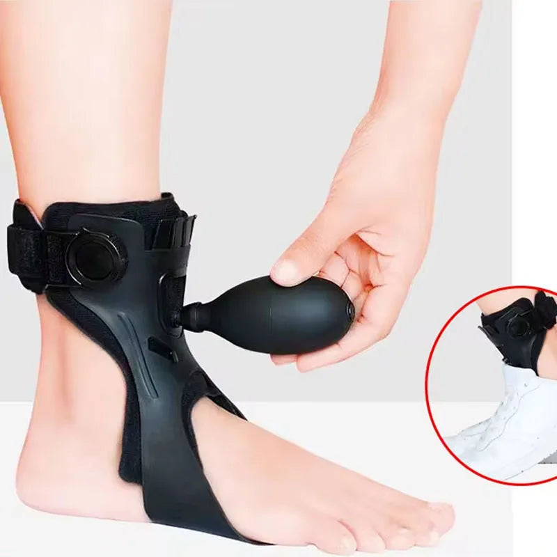 1PC AFO Drop Foot Brace Orthosis Ankle Support-With Comfortable Inflatable Airbag for Hemiplegia Stroke Shoes Walking