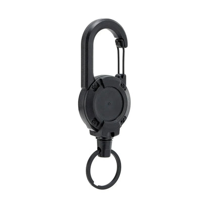 Retractable Heavy Duty Pull Reel Carabiner Key Strong Chains Steel Wire Buckle Rope Spring Key Ring Outdoor Sporty Keychain Tool