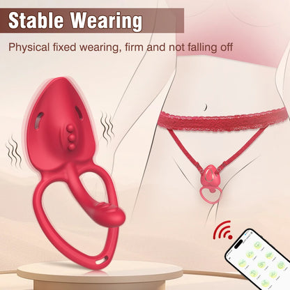App Control Wearable Panty Vibrator Female 9 Vibration with Wireless Control Penis Ring Clitoral Stimulator Adult Sexy Toys 18+