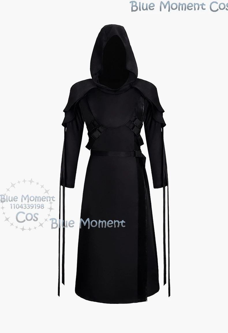 The Ghost Face Game Dead by Daylight Cosplay Disfraz mujer Black Costume Gothic Man Suit Full Set Halloween Carnival Customized