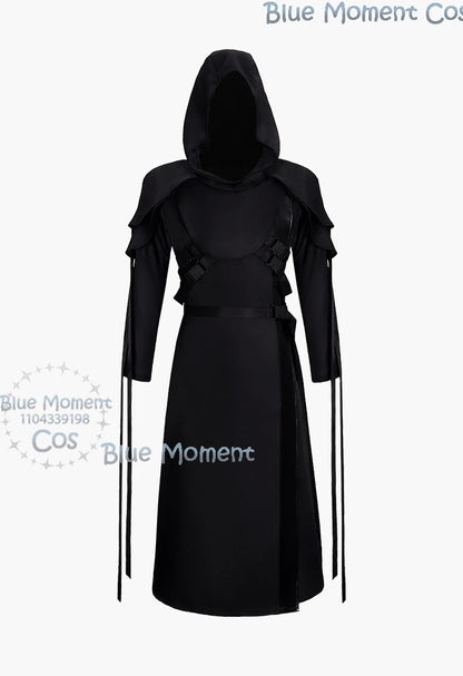 The Ghost Face Game Dead by Daylight Cosplay Disfraz mujer Black Costume Gothic Man Suit Full Set Halloween Carnival Customized