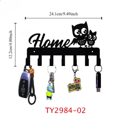 Key Holder Wall Stylish Metal Key Holder Wall: Mounted Adhesive Hanger and Organizer for All Your Essentials Wall Hooks
