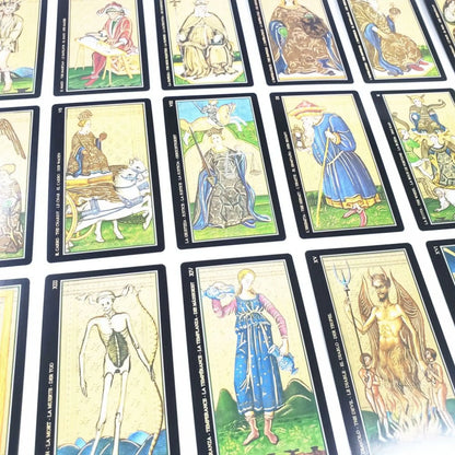 Hot Selling 12x7cm Visconti Tarot A 80 Deck Oracle Leisure Entertainment Card Family Gathering Divination Board Playing Game