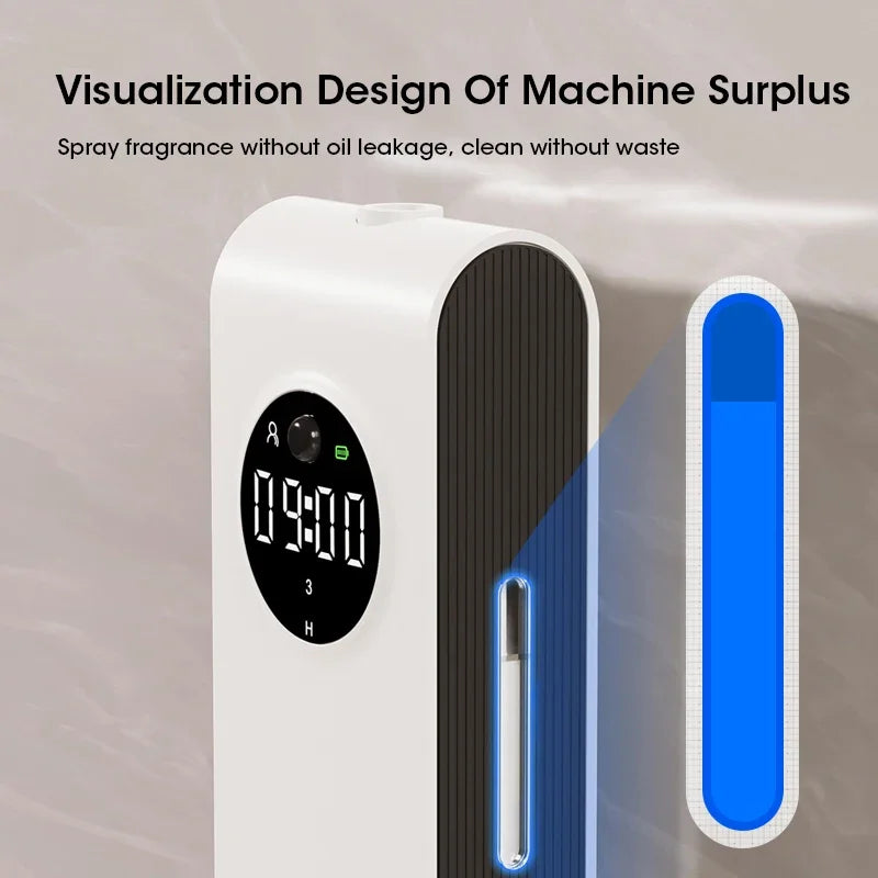 Automatic Sensor Aromatherapy Machine Wall-Mounted Fragrance Usb Rechargeable Deodorant Home Fragrance With Clock FunctionUltrasonic DiffusersGoWisse.com