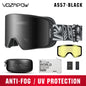 Vozapow Ski Goggles Magnetic Double Layer Anti Fog Professional Skiing Mask Men Women Super View Snowboard UV400 Snow Sunglasses