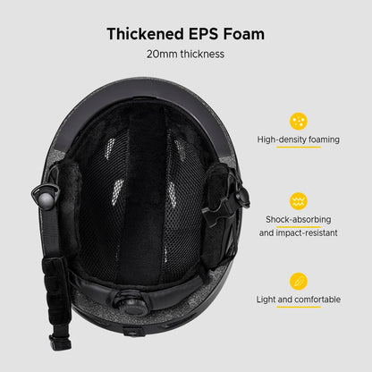 Ski Helmet Integrated Warm Snow Sports Helmet Adjustable Lightweight Comfortable Winter Snowboard Helmet with 14 Air Vent Holes
