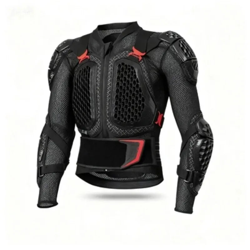 Off-Road Motocross Suit, Motorcycle Armor Jacket & Pants Set with Chest Back Guard, Breathable Protective Gear for Summer Riding